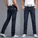 Men's Wear Directly Jeans Male Directly Canister Cowboy Black Long Pants Soild Color Denim Cotton Hip Hop Loose Trousers