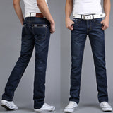 Men's Wear Directly Jeans Male Directly Canister Cowboy Black Long Pants Soild Color Denim Cotton Hip Hop Loose Trousers