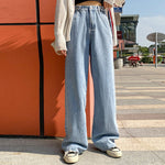 Woman Jeans High Waist Clothes Wide Leg Denim Clothing Blue Streetwear Vintage Quality Fashion Harajuku Straight Pants 2020