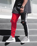 Men Stylish Ripped Jeans Pants Biker Skinny Slim Straight Frayed Denim Trousers New Fashion Skinny Jeans Men Clothes Size M-XXXL