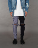 Men Stylish Ripped Jeans Pants Biker Skinny Slim Straight Frayed Denim Trousers New Fashion Skinny Jeans Men Clothes Size M-XXXL