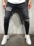 Fashion Jeans Men Pants Men Skinny Embroidery Streetwear Ripped Man Slim Fit  Zipper Hip Hop Harajuku Male Jeans Homme Denim